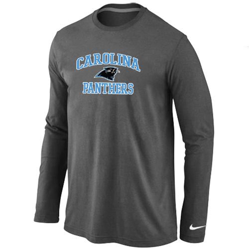 Nike Carolina Panthers Heart & Soul Long Sleeve NFL T-Shirt - Dark Grey